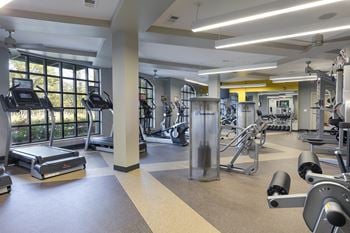 Fitness center with yoga room